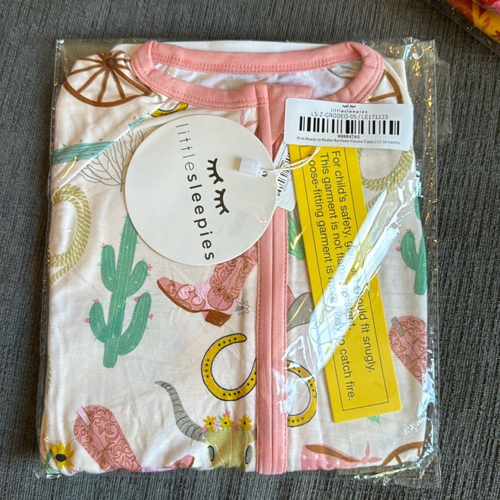 Pink Ready to Rodeo 12-18 months Little Sleepies NIB